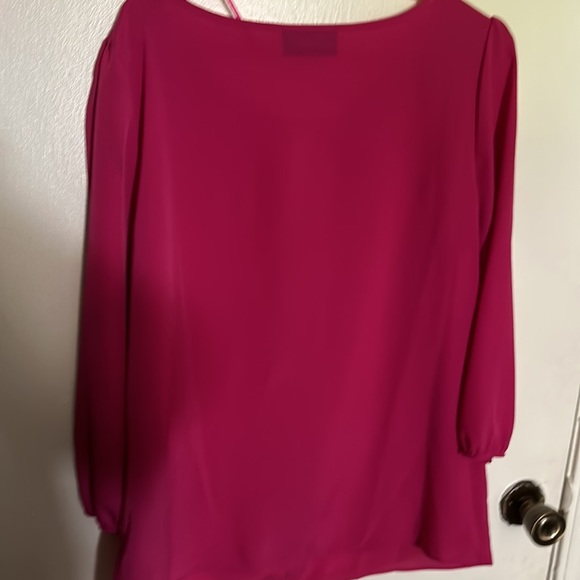 Large dark pink fuchsia top. Size L. Worn maybe a handful of times. - Picture 3 of 3